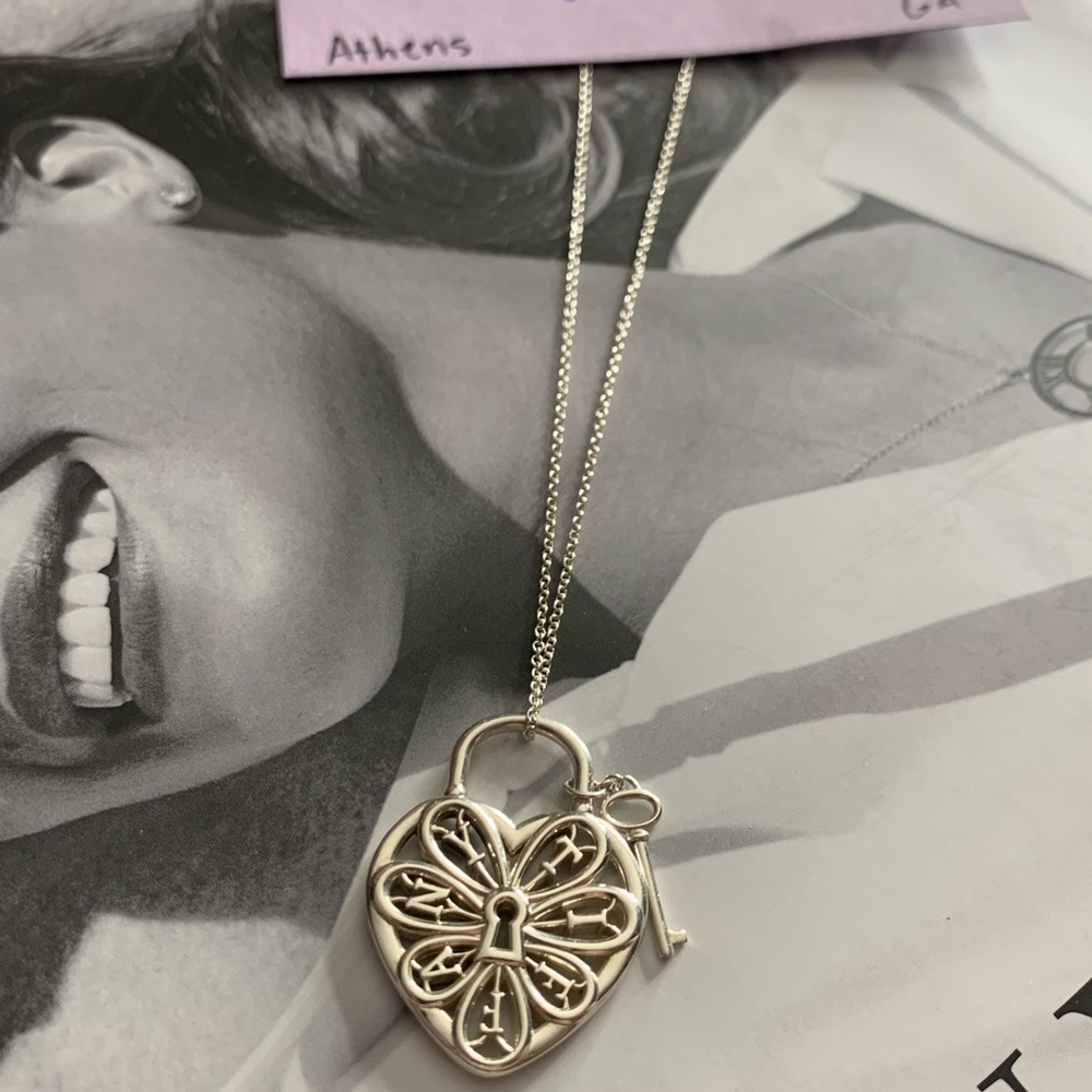Authentic Tiffany & Co Filigree Heart Necklace
